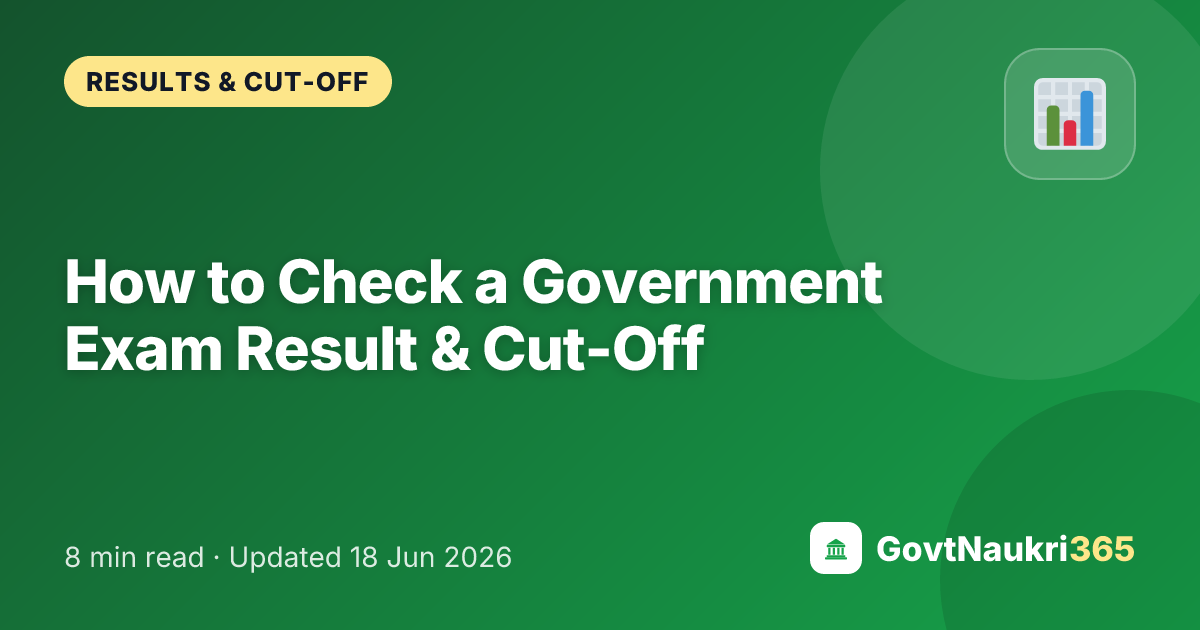 How to Check a Government Exam Result & Cut-Off