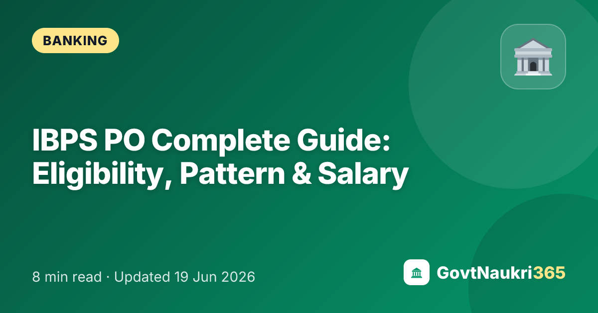 IBPS PO Complete Guide: Eligibility, Pattern & Salary