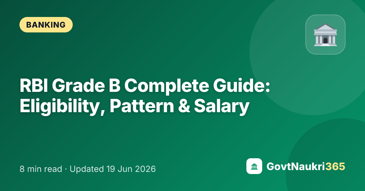 RBI Grade B Complete Guide: Eligibility, Pattern & Salary
