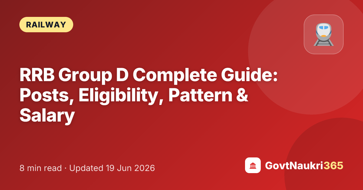 RRB Group D Complete Guide: Posts, Eligibility, Pattern & Salary