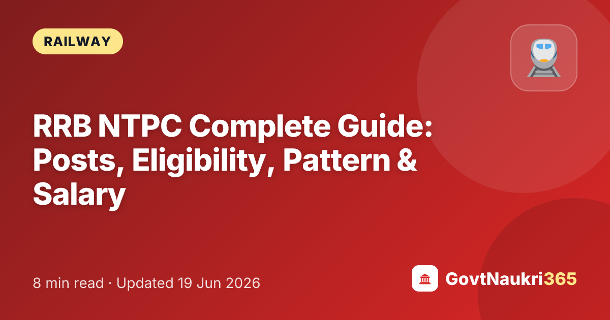 RRB NTPC Complete Guide: Posts, Eligibility, Pattern & Salary