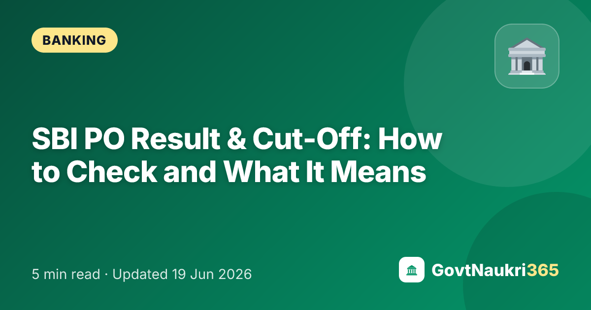 SBI PO Result & Cut-Off: How to Check and What It Means