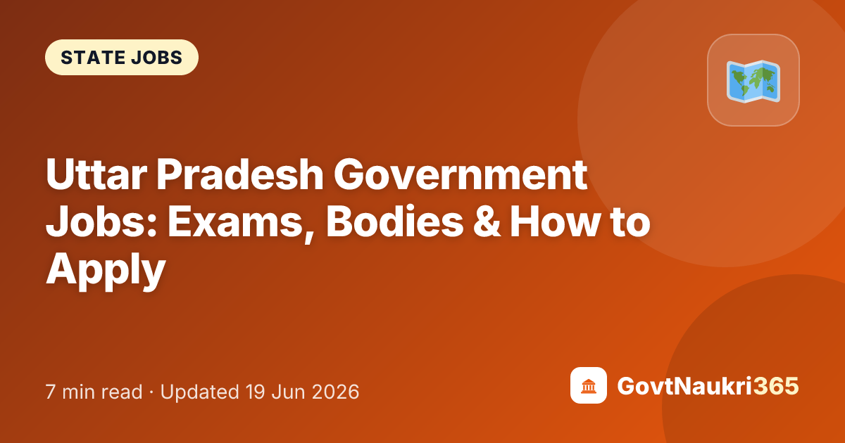 Uttar Pradesh Government Jobs: Exams, Bodies & How to Apply
